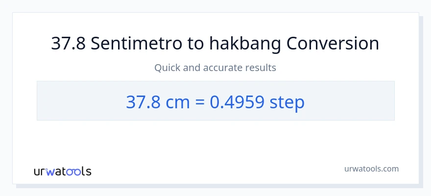 37.8 Mga Sentimetro patungong mga hakbang na conversion