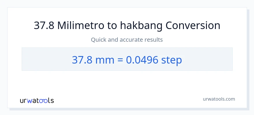 37.8 milimetro patungong mga hakbang na conversion
