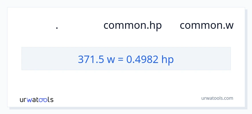 تبدیل 371.5 وات به اسب بخار
