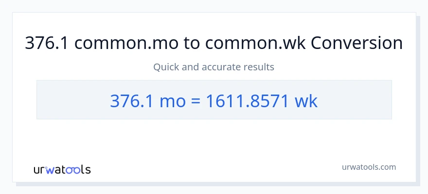 Konverze z Měsíce na Týdny: 376.1