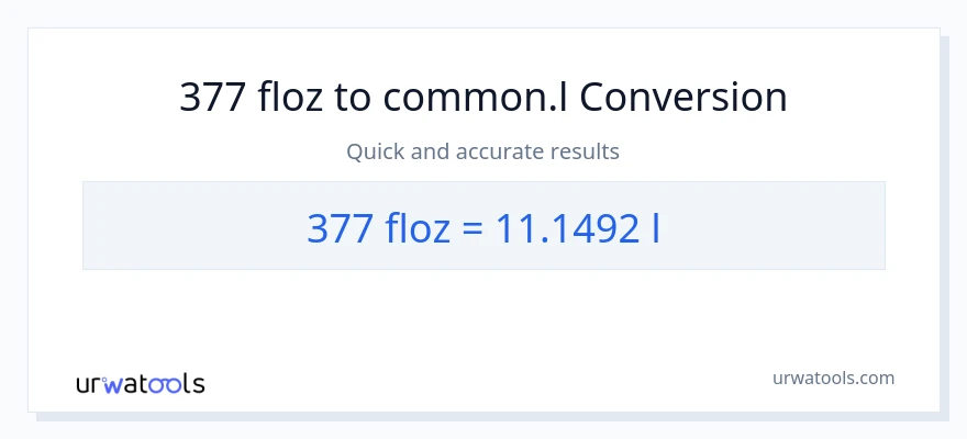 377 mga onsa ng likido patungong Liters na conversion