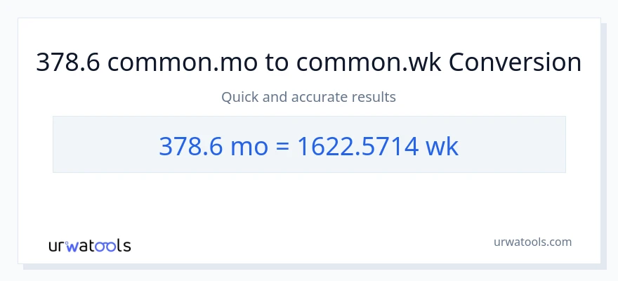Konverze z Měsíce na Týdny: 378.6
