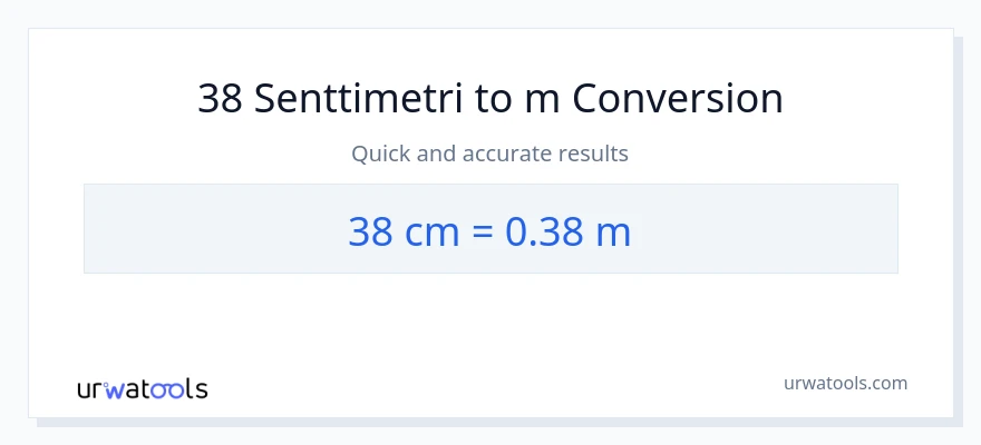38 Senttimetrit - Mittarit muunnos