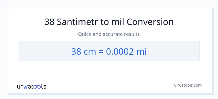 38 Santimetr-dən mil-ə çevrilmə