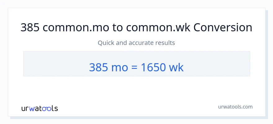 385 میاشتې ته اونۍ بدلون