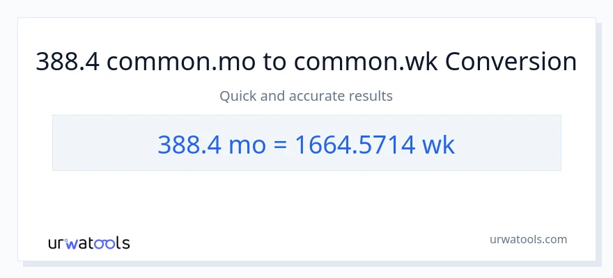 Konverze z Měsíce na Týdny: 388.4