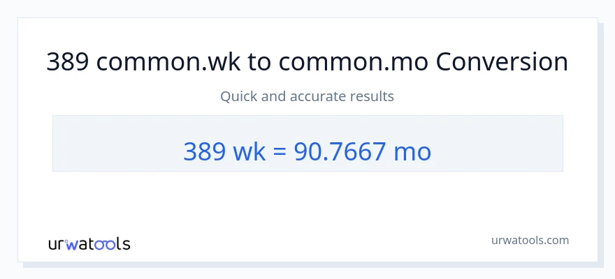 389 اونۍ ته میاشتې بدلون