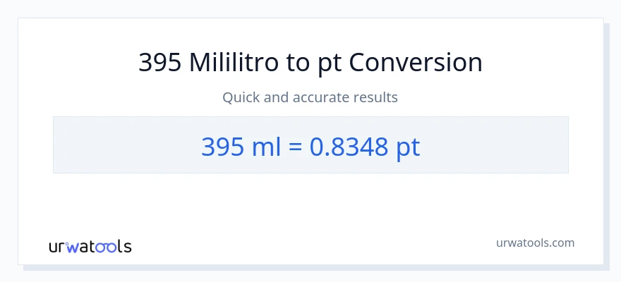 395 mga mililitro patungong Pints na conversion