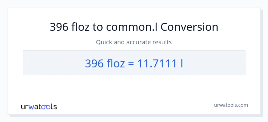 396 mga onsa ng likido patungong Liters na conversion
