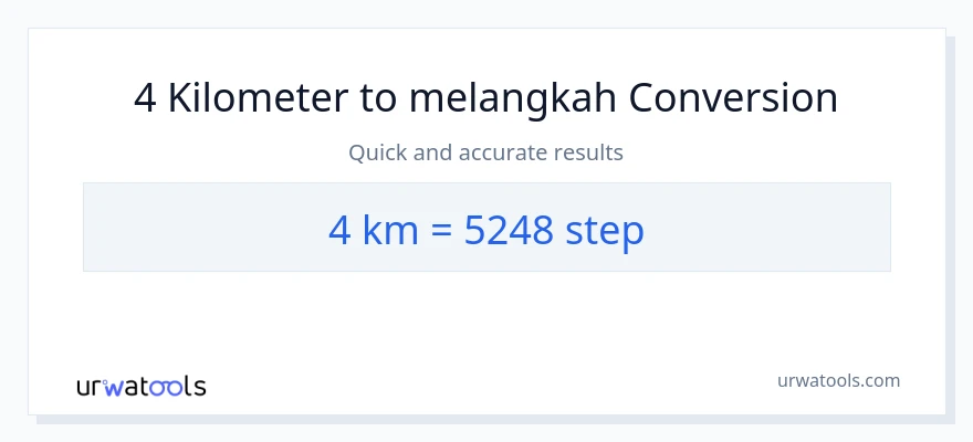 Konversi 4 Kilometer ke tangga