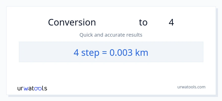 تبدیل 4 مراحل به کیلومتر