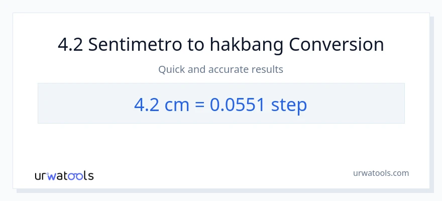 4.2 Mga Sentimetro patungong mga hakbang na conversion