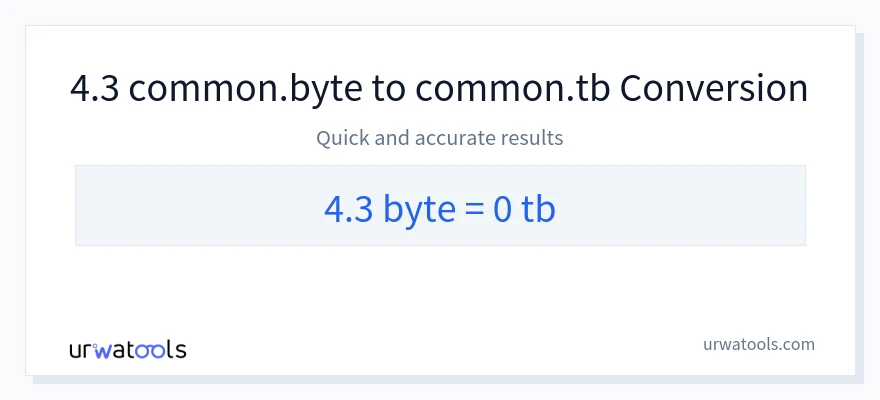 4.3 Bytes 到 Terabytes 轉換