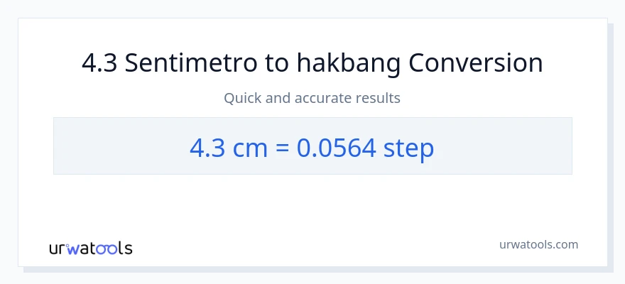 4.3 Mga Sentimetro patungong mga hakbang na conversion
