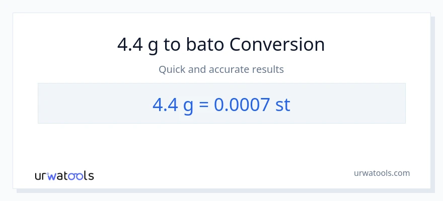 4.4 Gramo patungong Mga bato na conversion