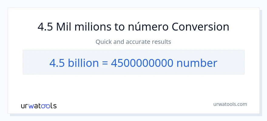 Conversió de 4.5 milers de milions a números