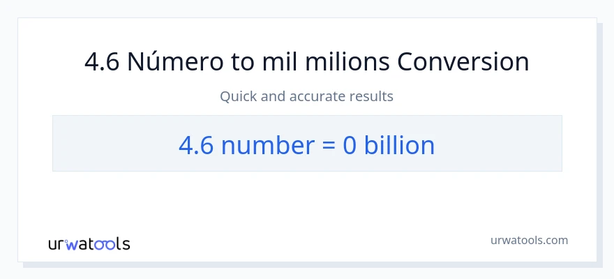 Conversió de 4.6 números a milers de milions