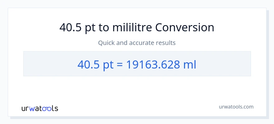 40.5 Pints'den mililitre'e dönüşüm