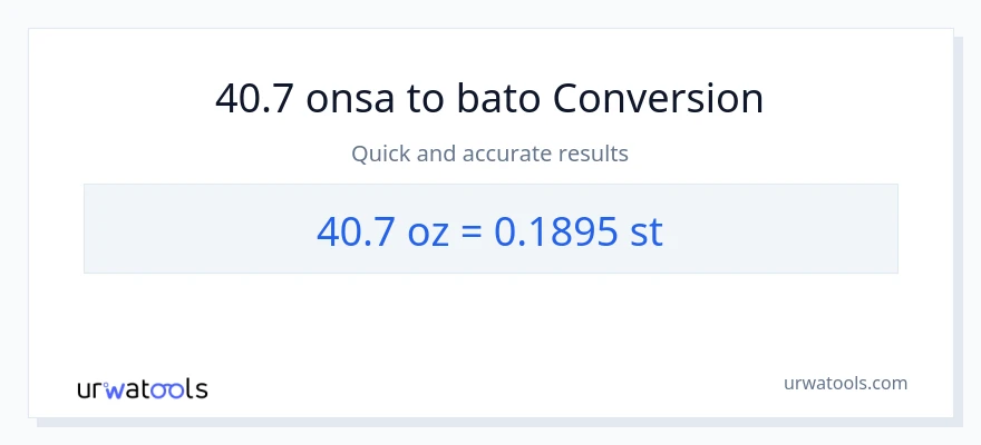40.7 Mga onsa patungong Mga bato na conversion