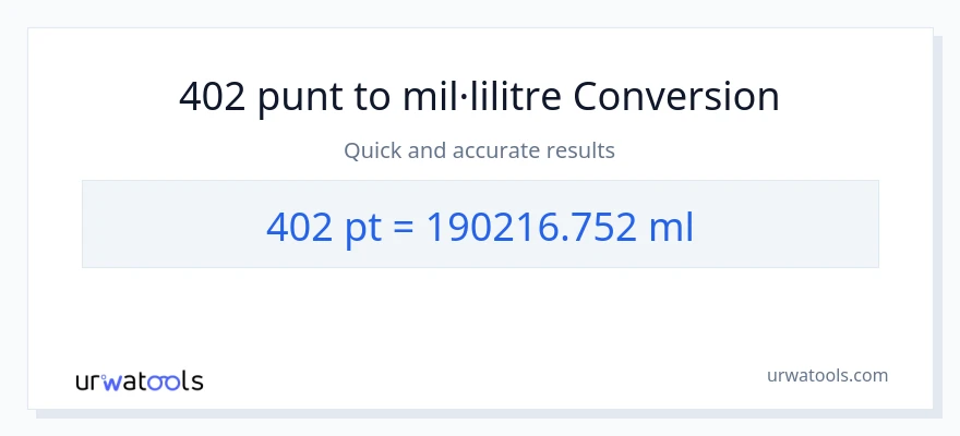 Conversió de 402 Pints a mil·lilitres