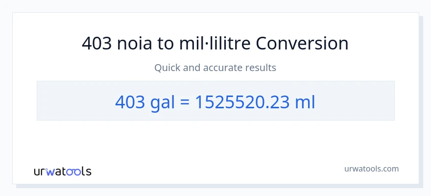 Conversió de 403 Galons a mil·lilitres