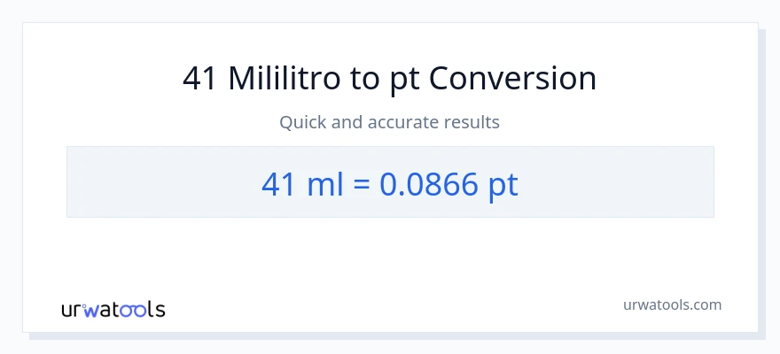 41 mga mililitro patungong Pints na conversion