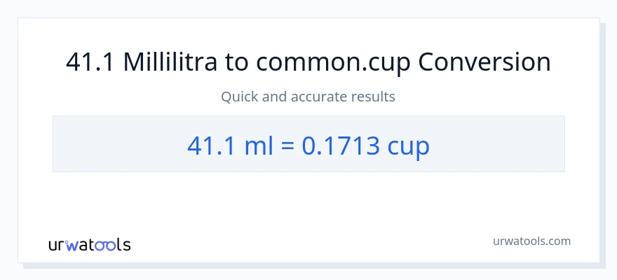 41.1 millilitraa - kupit muunnos