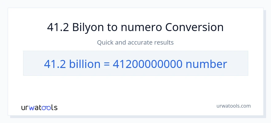 41.2 bilyon-bilyon patungong mga numero na conversion
