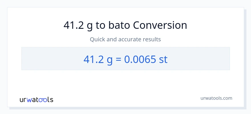 41.2 Gramo patungong Mga bato na conversion