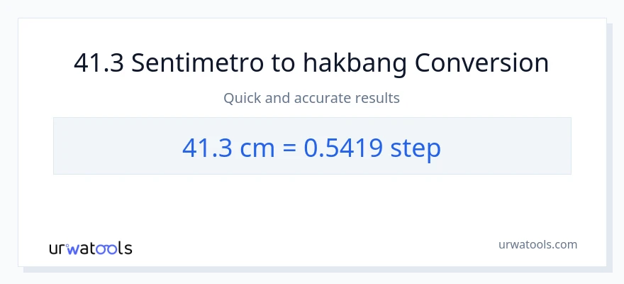 41.3 Mga Sentimetro patungong mga hakbang na conversion
