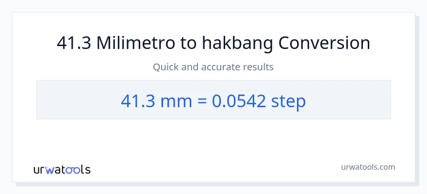 41.3 milimetro patungong mga hakbang na conversion