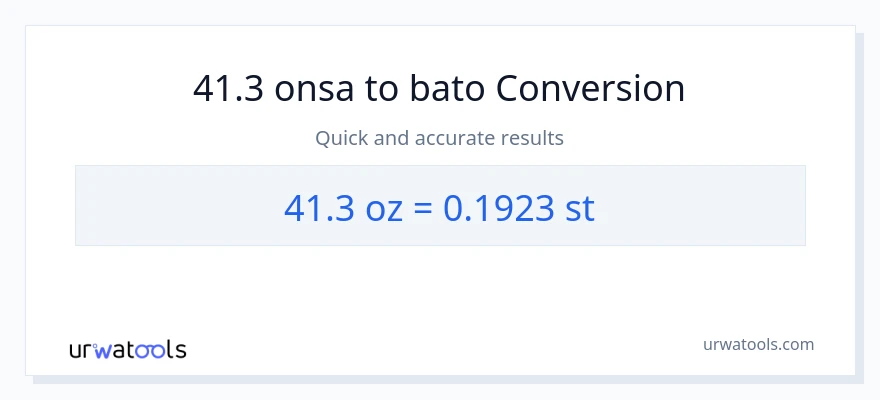 41.3 Mga onsa patungong Mga bato na conversion
