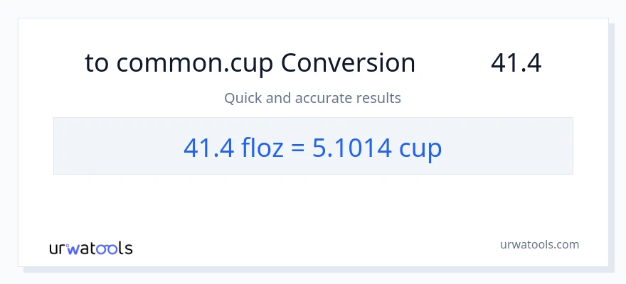 تبدیل 41.4 اونس مایع به فنجان‌ها
