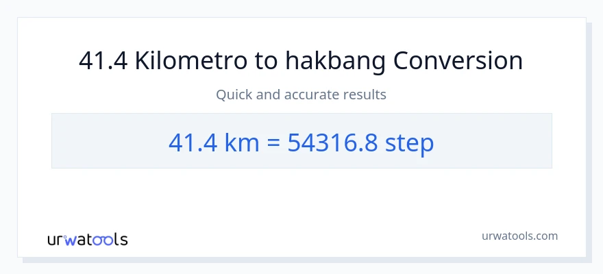 41.4 Kilometro patungong mga hakbang na conversion