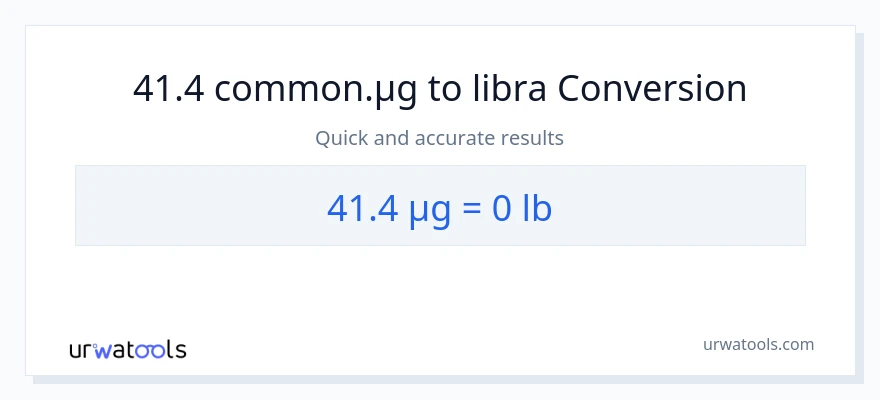 41.4 mga mikrogramo patungong Lbs na conversion