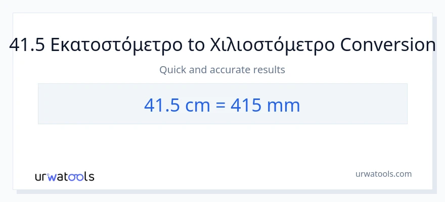 Μετατροπή 41.5 Εκατοστά σε χιλιοστά