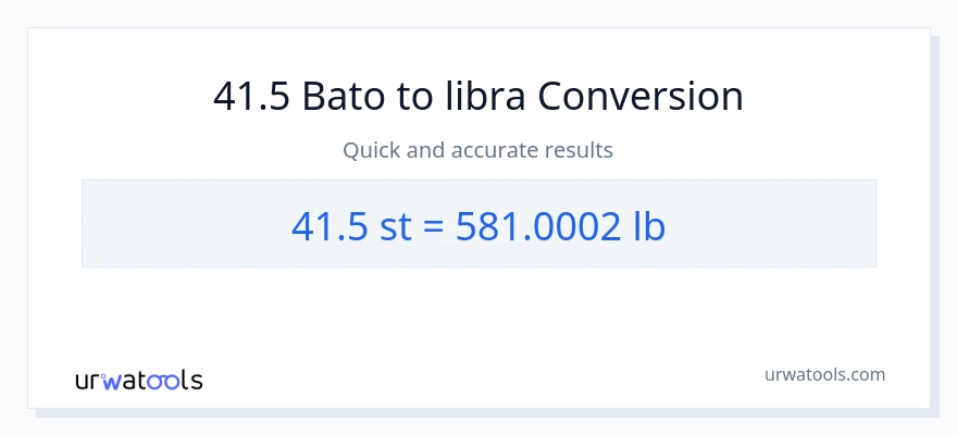 41.5 Mga bato patungong Lbs na conversion