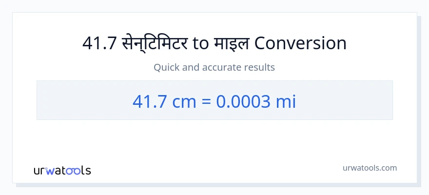 41.7 सेन्टिमिटर बाट माइल सम्म रूपान्तरण