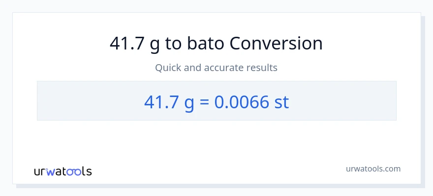 41.7 Gramo patungong Mga bato na conversion