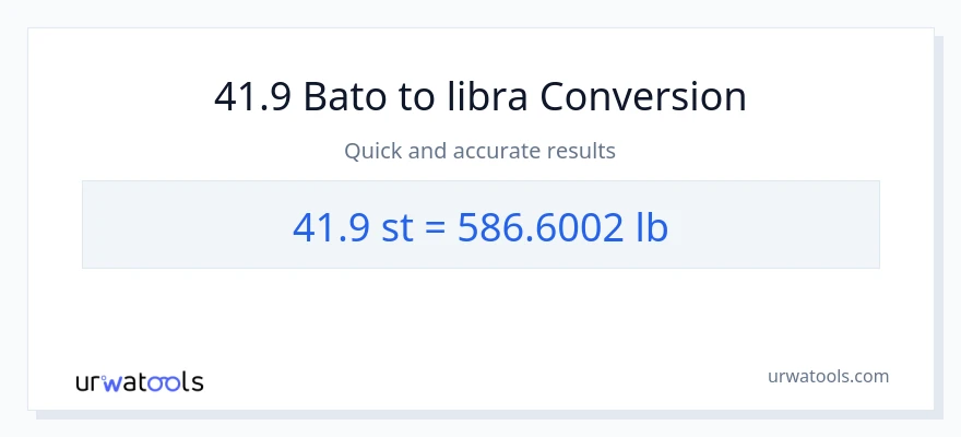 41.9 Mga bato patungong Lbs na conversion