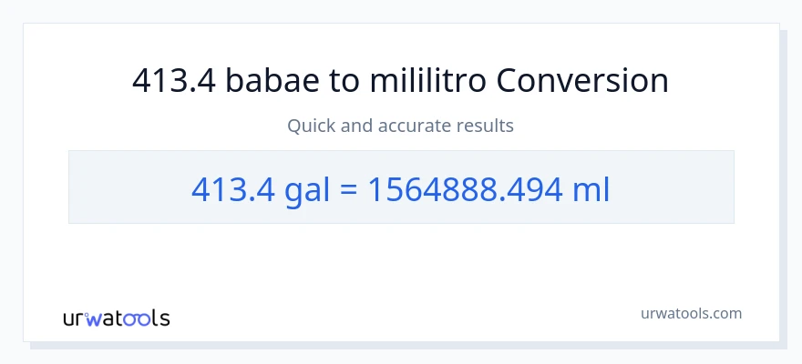 413.4 Mga galon patungong mga mililitro na conversion