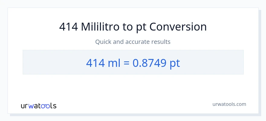 414 mga mililitro patungong Pints na conversion