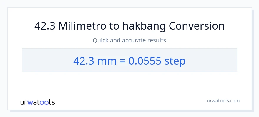 42.3 milimetro patungong mga hakbang na conversion