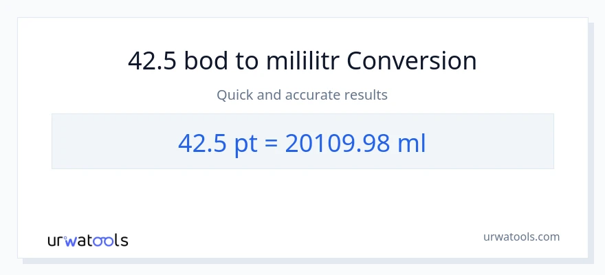 Konverze z Pints na mililitrů: 42.5