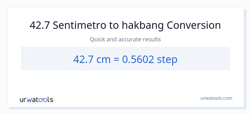 42.7 Mga Sentimetro patungong mga hakbang na conversion