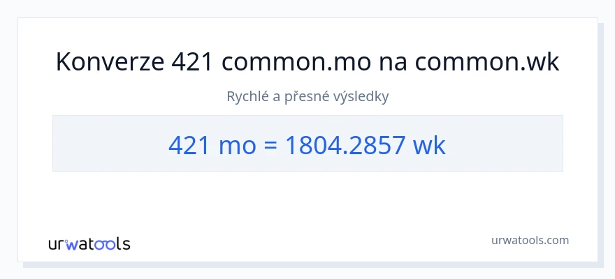 Konverze z měsíce na týdny: 421