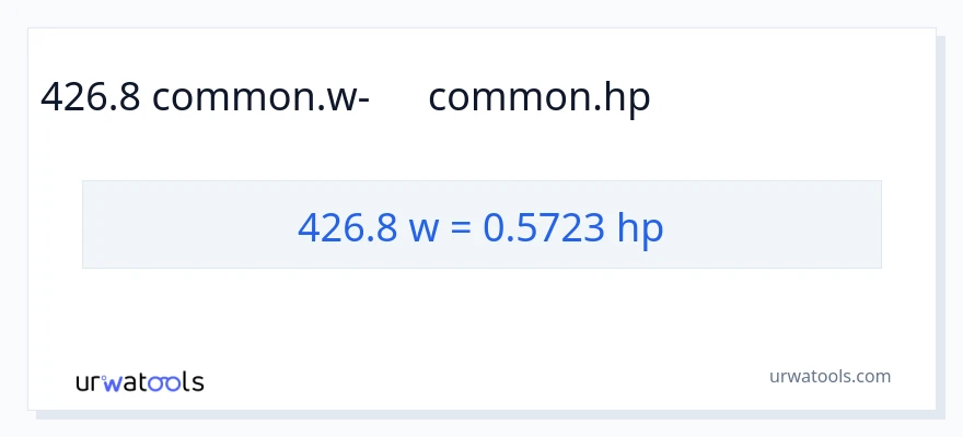 426.8 վատտ-ից ձիաուժ փոխակերպում