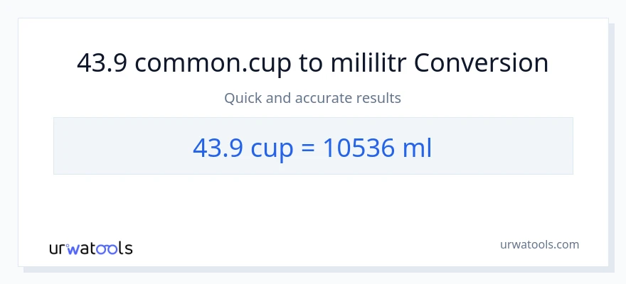Konwersja 43.9 stan nietrzeźwy do mililitry