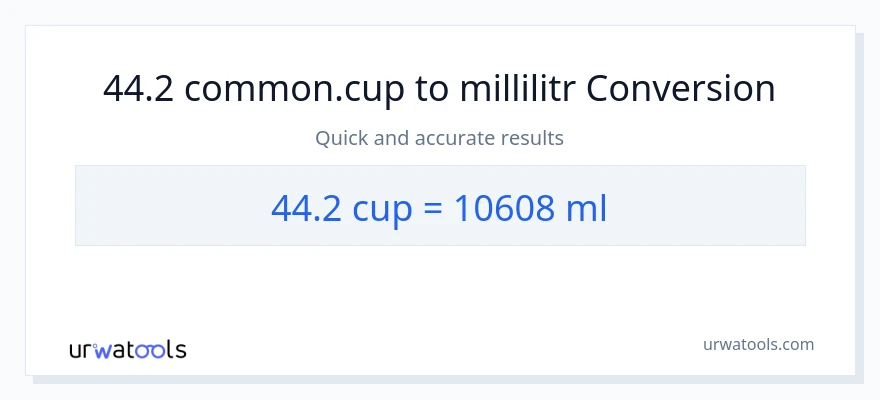 44.2 fincanlar-dən millilitr-ə çevrilmə
