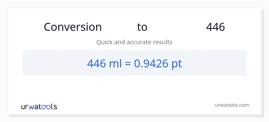 تبدیل 446 میلی‌لیتر به Pints